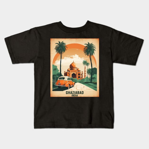 Ghaziabad India Vintage Tourism Travel Kids T-Shirt by TravelersGems